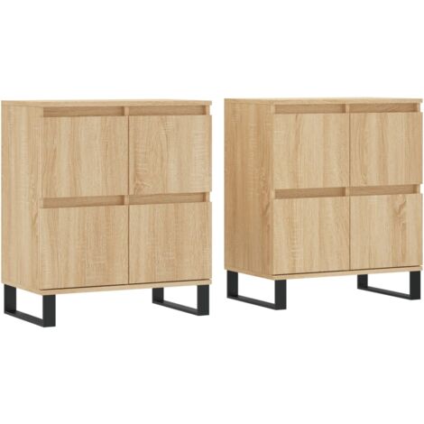 Buffets 2 pcs chêne sonoma bois d'ingénierie (1/5)