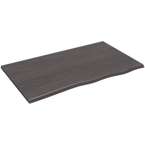 Dessus de bureau gris foncé 100x60x2 bois chêne traité (1/5)