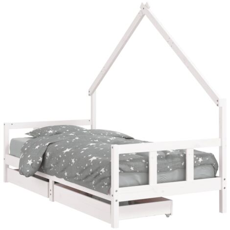 Cadre De Lit Pour Enfants 2x 90x190  Cm Bois De Pin Massif - Lit Enfant 2x90x190 Cm Bois De Pin Massif Lit Enfant Lit Bebe Cadre Lit Enfant Mobilier Enfant Meuble Enfant 86630609
