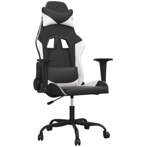 Chaise de jeu Noir et blanc Similicuir (1/5)
