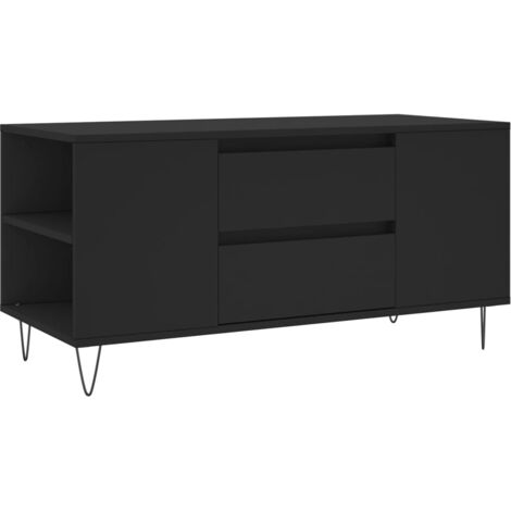 Table basse noir 102x44,5x50 bois d'ingénierie (1/5)