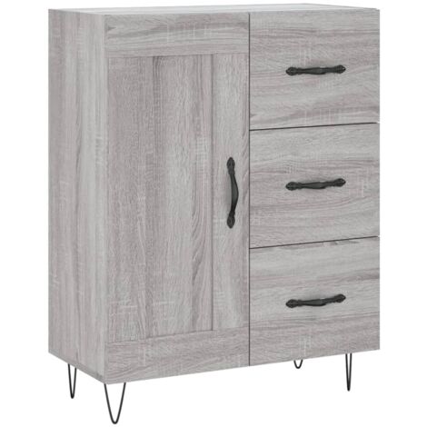 Buffet sonoma gris 69,5x34x90 bois d'ingénierie (1/5)