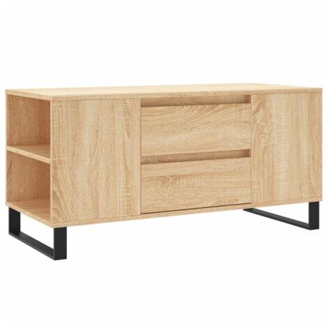 Table basse chêne sonoma 102x44,5x50 bois d'ingénierie (1/5)