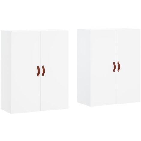 Armoires murales 2 pcs blanc 69,5x34x90 (1/5)