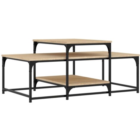 Table basse chêne sonoma 102x60x45 bois d'ingénierie (1/5)