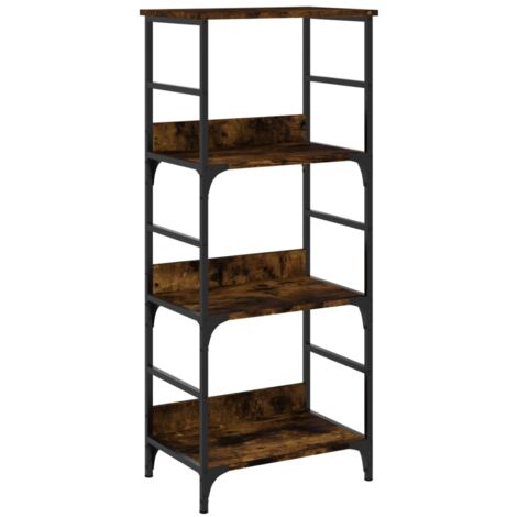 Bibliothèque chêne fumé 50x33x117,5 bois d'ingénierie (1/5)