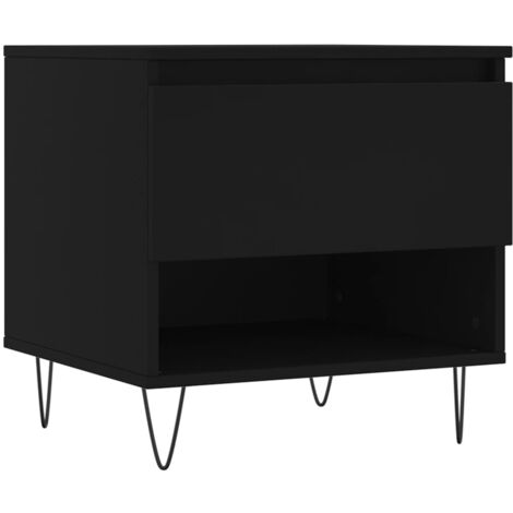 Table basse noir 50x46x50 bois d’ingénierie (1/5)