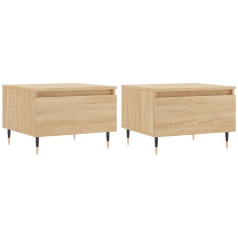 Tables basses 2 pcs chêne sonoma 50x46x35 bois d'ingénierie (1/5)