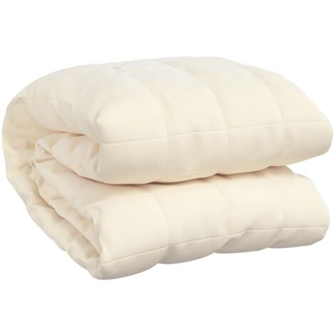 Couverture lestée Crème clair 152x203 11 kg Tissu (1/5)