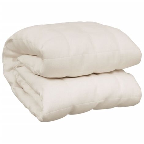 Couverture lestée Crème clair 200x200 9 kg Tissu (1/5)