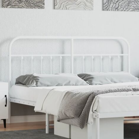 Tête de lit métal blanc 180cm (1/5)