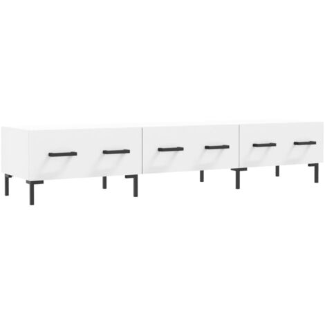 Meuble TV blanc 150x36x30 bois d'ingénierie (1/5)