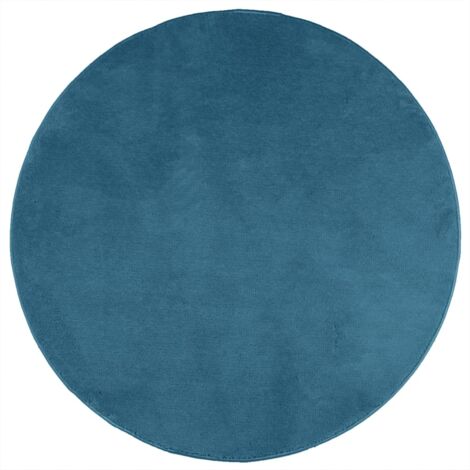 Tapis OVIEDO à poils courts turquoise Ø 160cm (1/5)