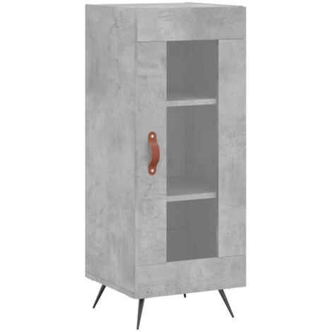 Buffet Gris béton 34,5x34x90 Bois d'ingénierie (1/5)