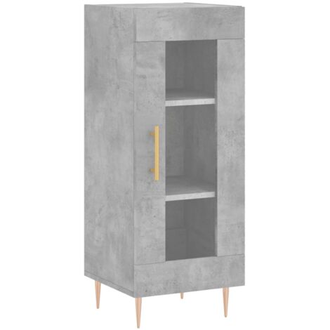 Buffet Gris béton 34,5x34x90 Bois d'ingénierie (1/5)