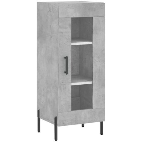 Buffet Gris béton 34,5x34x90 Bois d'ingénierie (1/5)