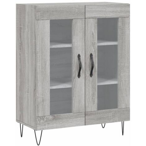 Buffet sonoma gris 69,5x34x90 bois d'ingénierie (1/5)