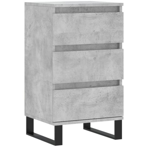 Buffet gris béton 40x35x70 bois d'ingénierie (1/5)
