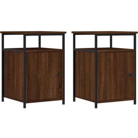Tables de chevet 2pcs Chêne marron 40x42x60 Bois d'ingénierie (1/5)