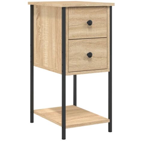 Table de chevet chêne sonoma 32x42x70 bois d'ingénierie (1/5)