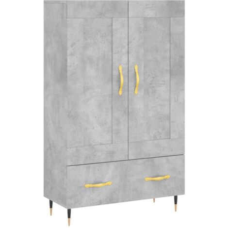 Buffet haut gris béton 69,5x31x115 bois d'ingénierie (1/5)