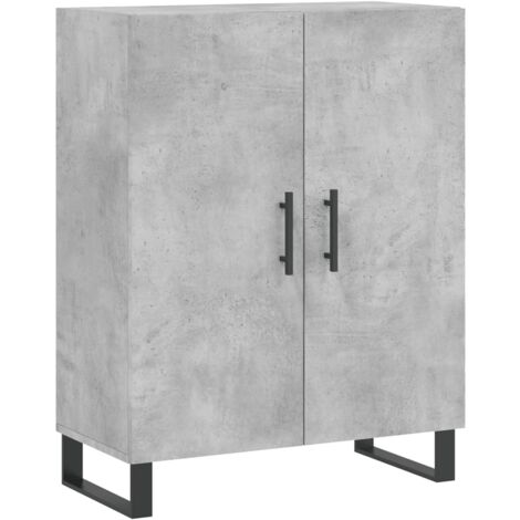 Buffet gris béton 69,5x34x90 bois d'ingénierie (1/5)