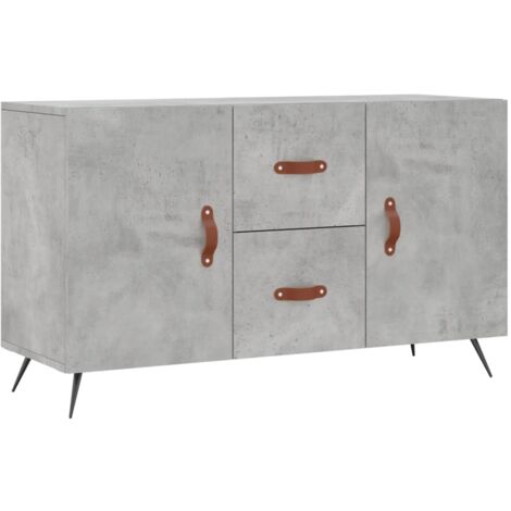 Buffet gris béton 100x36x60 bois d'ingénierie (1/5)