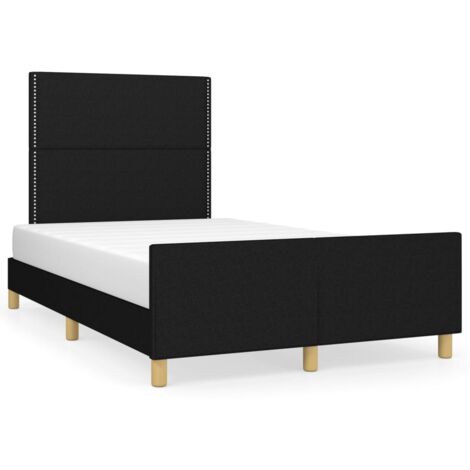 Cadre de lit avec tête de lit noir 120x190 tissu (1/5)