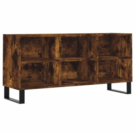 Meuble TV chêne fumé 103,5x30x50 bois d'ingénierie (1/5)