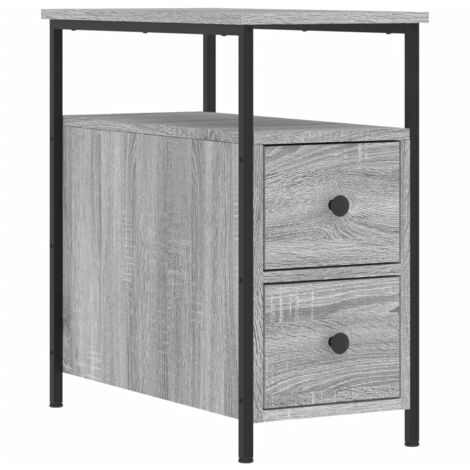 Table de chevet sonoma gris 30x60x60 bois d'ingénierie (1/5)