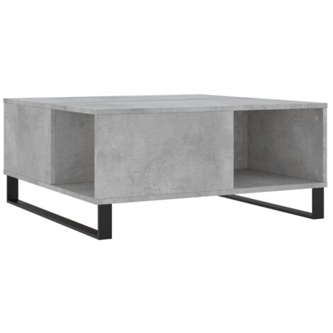 Table basse gris béton 80x80x36,5 bois d'ingénierie (1/5)
