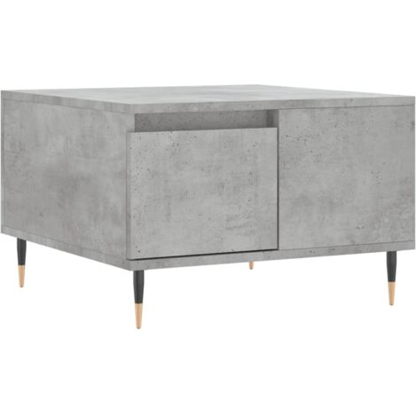 Table basse gris béton 55x55x36,5 bois d'ingénierie (1/5)