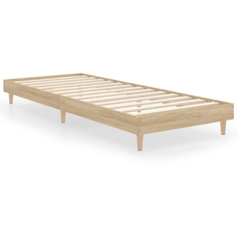 Cadre de lit chêne sonoma 75x190 bois d'ingénierie (1/5)