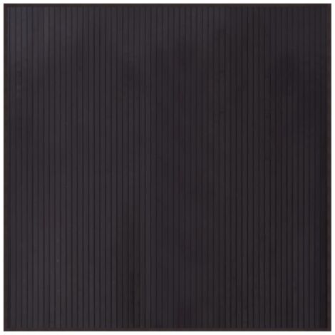 Tapis carré marron foncé 100x100 bambou (1/5)