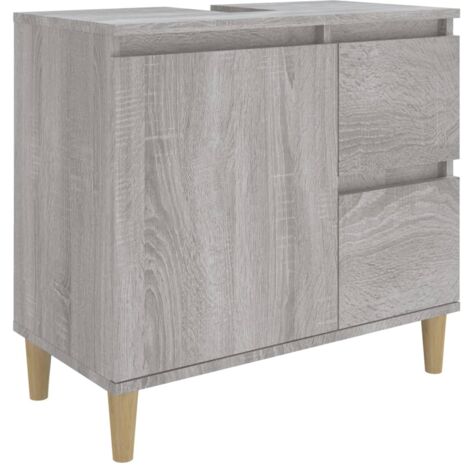 Armoire de bain sonoma gris 65x33x60 bois d'ingénierie