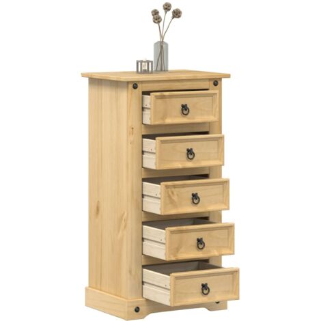Table de chevet Corona 53x39x103 bois de pin massif (1/5)