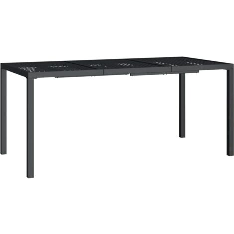 Table de jardin anthracite 165x80x72 acier (1/5)
