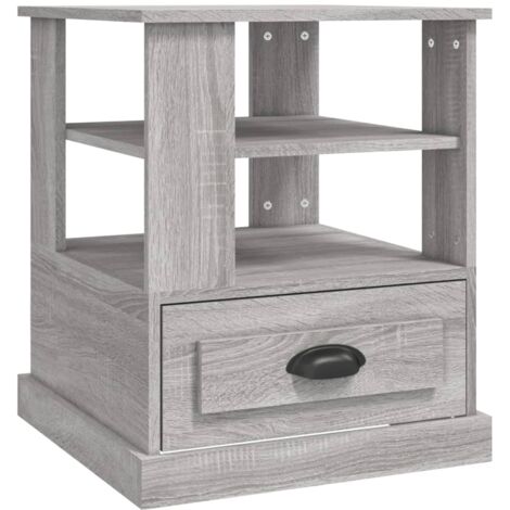 Table d'appoint sonoma gris 50x50x60 bois d'ingénierie (1/5)