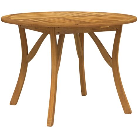Table de jardin Ø 110cm Bois d'acacia solide (1/5)