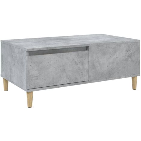 Table basse Gris béton 90x50x36,5 Bois d'ingénierie (1/5)