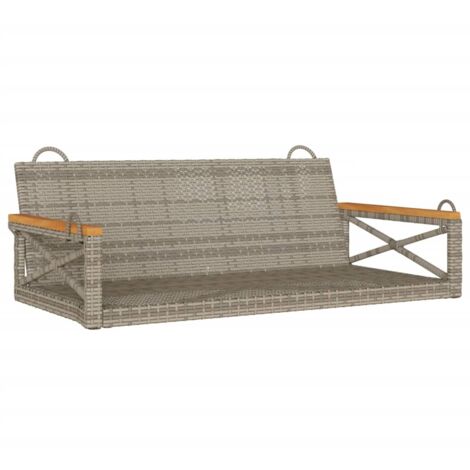 Balancelle gris 109x62x40 résine tressée (1/5)