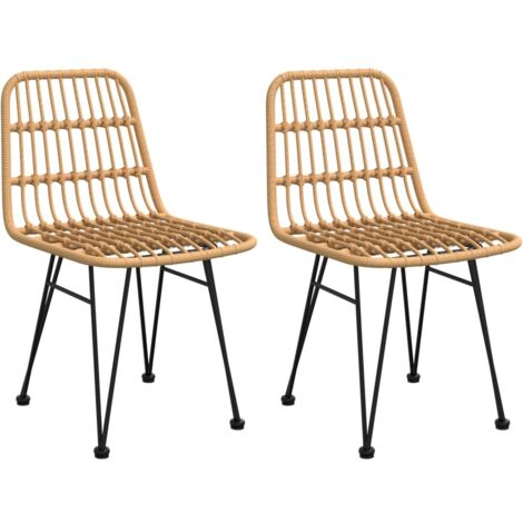 Chaises de jardin lot de 2 48x62x84 Résine tressée (1/5)