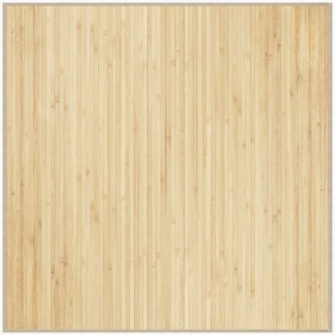 Tapis carré naturel clair 100x100 bambou (1/5)