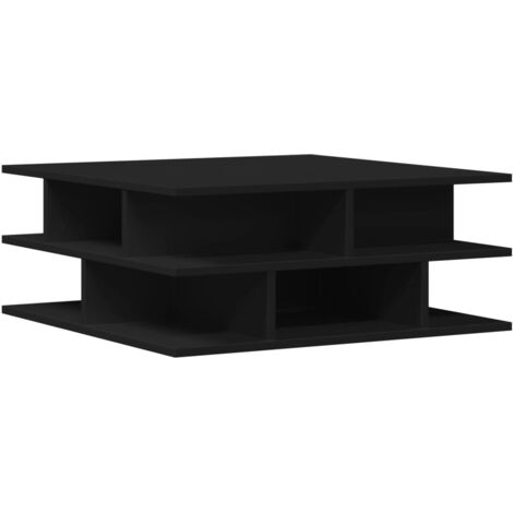 Table basse noir 70x70x29 bois d'ingénierie (1/5)