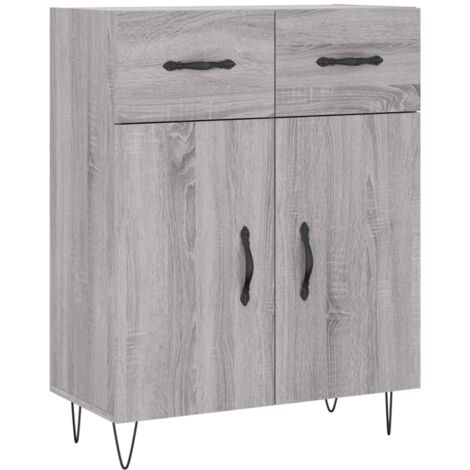 Buffet sonoma gris 69,5x34x90 bois d'ingénierie (1/5)