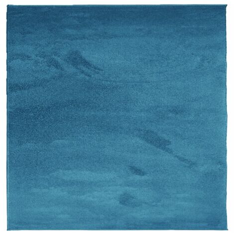 Tapis OVIEDO à poils courts turquoise 120x120 (1/5)