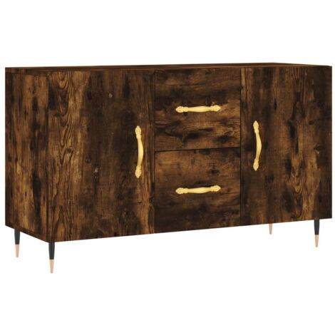 Buffet chêne fumé 100x36x60 bois d'ingénierie (1/5)