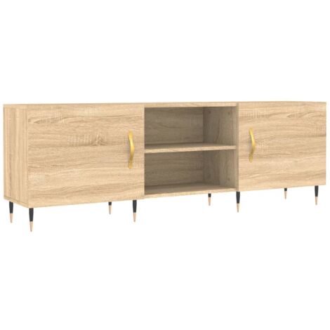 Meuble TV chêne sonoma 150x30x50 bois d'ingénierie (1/5)