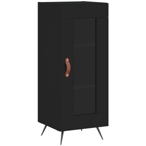 Buffet Noir 34,5x34x90 Bois d'ingénierie (1/5)