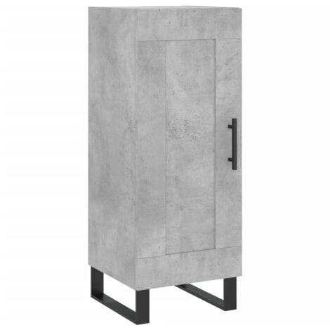 Buffet Gris béton 34,5x34x90 Bois d'ingénierie (1/5)